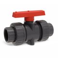 Hayward Flow Control Ball Valve, True Union, 1-1/2", PVC/EPDM, S/T TBB1015CPEG