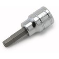 Titan Hex Bit Socket, 1/2" Drive, 12mm, Chrome, 15 TIT15612