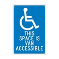 Nmc This Space Is Van Accessible Sign, TM104G TM104G