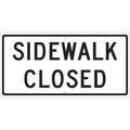 Nmc Sidewalk Closed Sign, TM516J TM516J