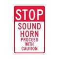 Nmc Stop Sound Horn Proceed With Caution Sign, TM70G TM70G