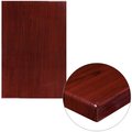 Flash Furniture Rectangle Mahogany Resin Table Top, 30" x 45", 30" W X 45" L X 2" H, Resin, Red TP-MAH-3045-GG