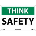 Nmc Think Safety Sign, TS134AB TS134AB