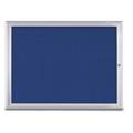 United Visual Products Single Door Radius Corkboard, 48"X36", S UV80031-SATIN-COBACC