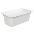 Kingston Brass VRTSQ673624 67" Solid Surface White Ston, 66.94" L, 35.44" W, Matte White, Solid Surface VRTSQ673624