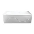 Kingston Brass VTAP603216R 60" Acrylic Alcove Tub w/Ant, 59.81" L, 32" W, White, Acrylic VTAP603216R