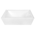 Kingston Brass VTDE603122R 60" Acrylic Alcove Tub w/Rig, 60" L, 30.69" W, White, Acrylic VTDE603122R