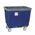 R&B Wire Products Vinyl Basket Truck with Air Cushion Bumper and Steel Base, 6 Bushel, Navy 406SOBC/NVY