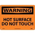 Nmc Warning Hot Surface Do Not Touch Sign, W429AB W429AB