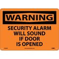 Nmc Warning Security Alarm Will Sound Sign, W463AB W463AB