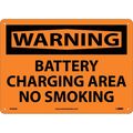 Nmc Warning Battery Charging Area No Smoking Sign, W468AB W468AB