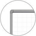 Luxor Wall-Mounted Magnetic Ghost Grid Whiteboard, 72"x40" WB7240LB