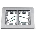 Hubbell Wiring Device-Kellems Electrical Box Cover, 2 Gang, Rectangular, Metallic SA3084W