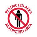 Nmc Restricted Area Walk On Floor Sign WFS11