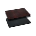 Flash Furniture Black/Mahogany Reversible Top, 24 x 30 XU-MBT-2430-GG