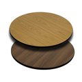 Flash Furniture Round Round Table Top with Natural or Walnut R, 30" W, 30" L, 1.125" H, Laminate Top, Wood Grain XU-RD-30-WNT-GG