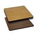 Flash Furniture Square Square Table Top, Natural or Walnut Rever, 24" W X 24" L X 1.125" H, Natural/Walnut XU-WNT-2424-GG