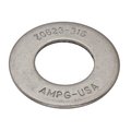 Zoro Select Flat Washer, For Screw Size 1" , 324 Stainless Steel Plain Finish, 10 PK Z0623-316