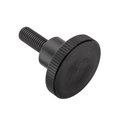 Zoro Select Thumb Screw, 5/16"-24 Thread Size, Round, Black Oxide Steel, 1/4 in Head Ht, 1 1/2 in Lg Z1096