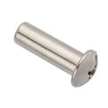 Ampg Combo Barrel, 3/8"-16, 1-1/2 in Brl Lg, 1/2 in Brl Dia, 18-8 Stainless Steel Unfinished Z4172SS