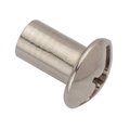 Zoro Select Barrel Bolt, 1/4"-20, 5/8 in Brl Lg, 5/16 in Brl Dia, 316 stainless steel Plain, 5 PK 2JGP5