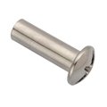 Zoro Select Barrel Bolt, 1/4"-20, 1 in Brl Lg, 5/16 in Brl Dia, 316 stainless steel Plain, 5 PK 2JGP7