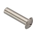 Ampg Combo Barrel, 1/4"-20, 1-1/4 in Brl Lg, 5/16 in Brl Dia, 316 Stainless Steel Unfinished Z4448-316SS