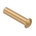 Ampg Barrel Nut, #8-32, 1 in Brl Lg, 1/4 in Brl Dia, Brass Unfinished Z4635