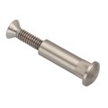 Ampg Arch Barrel/Screw, 1/4"-20, 1-3/16 in Brl Lg, 3/8 in Brl Dia, 18-8 Stainless Steel Unfinished Z5142