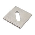 Zoro Select Square Washer, Fits Bolt Size 1/2 in 18-8 Stainless Steel, Plain Finish Z8880-SLOT-SS