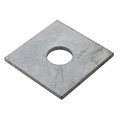 Ampg Square Washer, Fits Bolt Size 1-1/4 in Steel, Galvanized Finish Z8896G