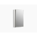 Kohler Aluminum Single-Door Medicine Cabinet With Mirrored Door, Beveled Edges 15"Wx26"H CB-CLC1526FS