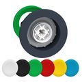 Schneider Electric Antimicrobial flush mounted push button head, Harmony XB5, plastic, with set of 6 colours caps, 30mm, spring return, unmarked ZB5FA9