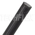 Techflex Clean Cut FR 1", Black, White Tracer CCF1.00TB