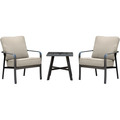 Hanover Cortino 3-Piece Commercial-Grade Patio Seating Set CORT3PC-ASH