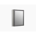 Kohler Single Door 20"W X 26"H X 5-1/4"D Aluminum Cabinet With Decorative Silver Framed Mirrored Door CB-CLW2026SS