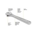 Groz Wrench, Adjustable, 8", Material: Chrome Vanadium Steel 31750