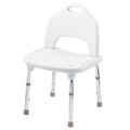 Moen 22.018" L, lustrous, ABS Plastic, Aluminum, EPDM, Stainless, Tool Free Shower Chair Glacier White DN7060