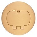 Carlon Electrical Box Cover, Round, Brass, Duplex Receptacle E97BR2