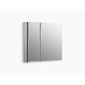 Kohler Aluminum Two-Door Medicine Cabinet With Mirrored Doors, Beveled Edges 30"Wx26"H CB-CLC3026FS