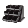 Cambro Condiment Organizer, 14 1/4 in H, Black EA9RS9110