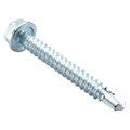 Zoro Select Self-Drilling Screw, #10 x 1 1/2 in, Zinc Plated Steel Hex Head External Hex Drive, 100 PK U31810.019.0150
