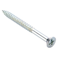 Zoro Select Wood Screw, #8, 2 in, Zinc Plated Steel Flat Head Phillips Drive, 100 PK U25120.016.0200