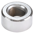 Zoro Select Spacer, 3/8 in Screw Size, Chrome Plated Steel, 3/8 in Overall Lg, 0.406 in Inside Dia, 5 PK MPB515