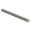 Zoro Select Threaded Stud, Plain Finish, 10 PK 32522