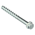 Zoro Select Concrete Screw, 1/2" Dia., Hex, 6 in L, Steel Zinc Plated, 20 PK U70520.050.0600