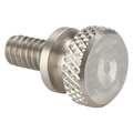 Zoro Select Thumb Screw, #10-24 Thread Size, Plain 18-8 Stainless Steel, 5/32 in Head Ht, 3/8 in Lg, 5 PK WFTSSS10