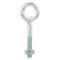 Zoro Select Routing Eye Bolt Without Shoulder, 5/16"-18, 2 in Shank, 5/8 in ID, Steel, Zinc Plated, 10 PK 07095 9