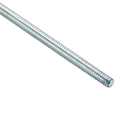 Zoro Select Fully Threaded Rod, 6-32, 2 ft, Steel, Grade A, Zinc Plated Finish U20300.013.2400