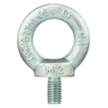 Zoro Select Machinery Eye Bolt With Shoulder, M12-1.75, 20.5 mm Shank, 30 mm ID, Steel, Zinc Plated, 2 PK RB580120-002P2